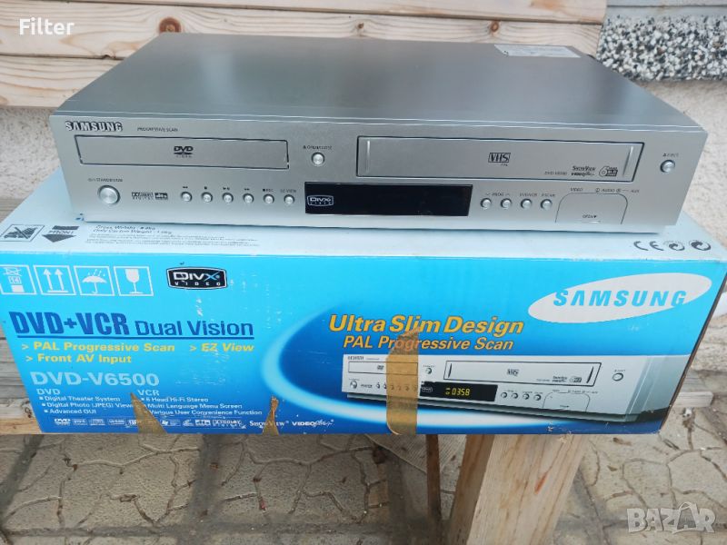 DVD/VCR dual deck, DVD V 6500 с дистанционно, снимка 1