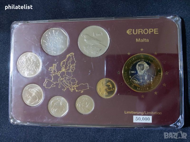 Малта 1998-2002 - Комплектен сет от 7 монети + медал, снимка 1