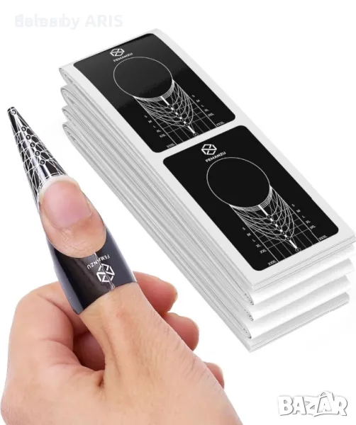 100 броя шаблони за нокти за гелово удължаване, 6 x 3,5 см, снимка 1