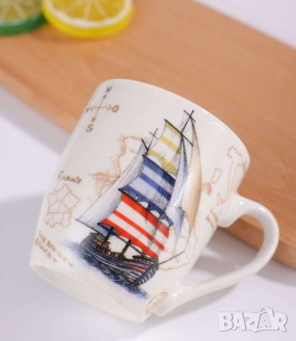 Порцеланова чаша за чай, 300ML, морски мотиви, снимка 4 - Чаши - 45775114
