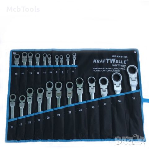 Професионални зведогаечни чупещи тресчотни ключове KraftWelle 6-32мм., снимка 1 - Ключове - 46460642