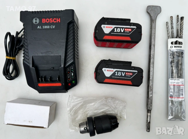 BOSCH GBH 18V-26 F + GDE 18V-16 - Безчетков перфоратор с прахоуловител перфектен!, снимка 14 - Перфоратори - 53405146