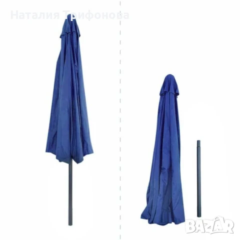 Градински чадър Muhler U1023 в стилен и изчистен цвят, D 3.5m, снимка 2 - Градински мебели, декорация  - 51285283