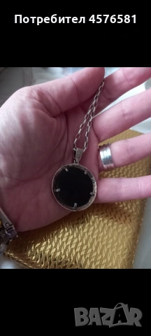 масивна висулка сребро камея диаметър 4,5 см, снимка 2 - Колиета, медальони, синджири - 53496675