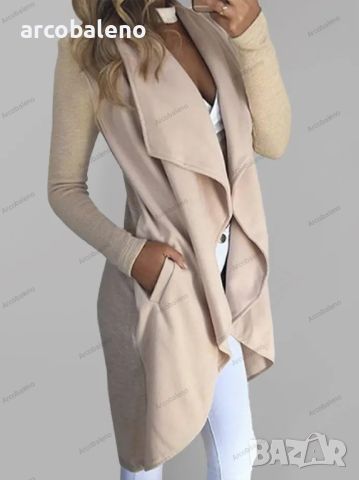 Дамско едноцветно прилепнало сако с ревер, 3цвята , снимка 2 - Сака - 45906271