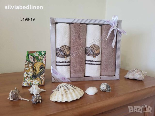Подаръчни комплекти памучни кърпи за дома, снимка 11 - Хавлиени кърпи - 45606036