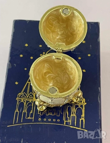 Яйце красива отваряема  бижутерка от метал и камъни за твойте любими бижута, снимка 3 - Други - 52542650