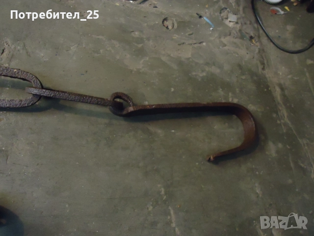 Кован синджир за огнище, снимка 5 - Други ценни предмети - 51449341