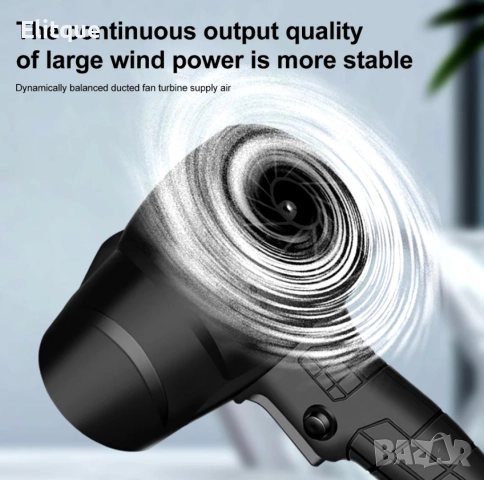 Мощен струен вентилатор – Преносимо сушене и почистване с турбо скорост, снимка 2 - Друга електроника - 52815822