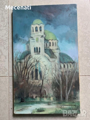 КОСТАДИН КАЛЧЕВ масло/платно Александър Невски, снимка 2 - Картини - 53122380