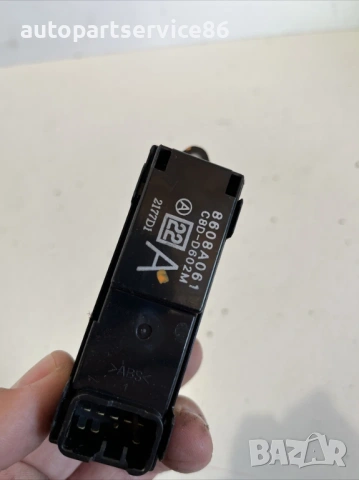 Преден превключвател за стъкло на врата за ляв волан за Peugeot 4007 2.2 HDI (2009) 8608A061, снимка 2 - Части - 53680947
