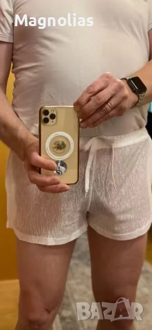 Секси прозрачни тънки шорти за мъже, плажни ежедневни дишащи, снимка 3 - Бельо - 52923171