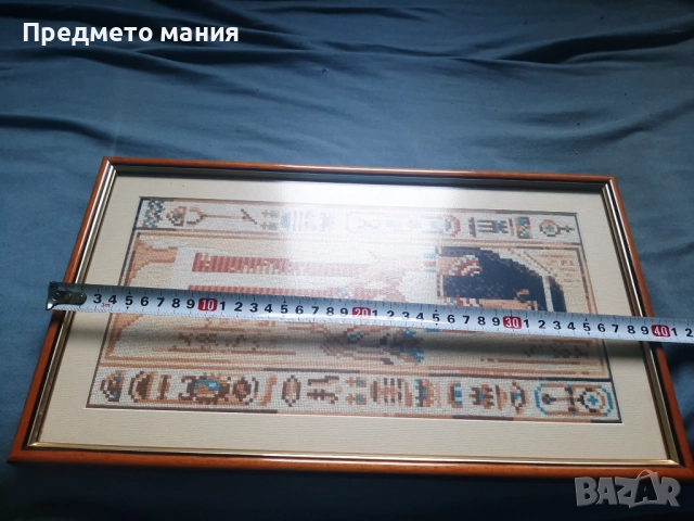 Ръчно шит гоблен „Египетска жена“, снимка 2 - Гоблени - 52480200