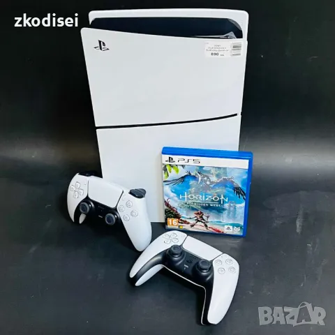 Конзола SONY - PS5 SLIM с 2бр. джойстик и 1бр. игра, снимка 1 - PlayStation конзоли - 49463096