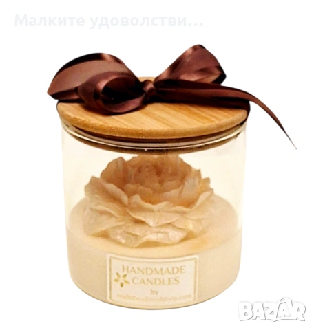 Ароматна соева свещ "Божур"