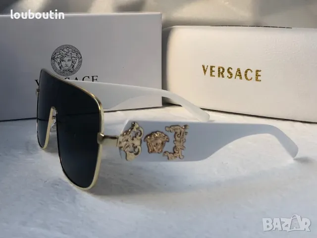 Versace маска 2024 мъжки слънчеви очила унисекс дамски бели черни , снимка 16 - Слънчеви и диоптрични очила - 47742807