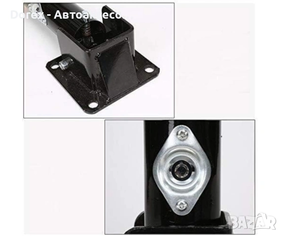 Сгъваем метален стълб за паркинг 60 см с ключалка и черно-жълти ленти, снимка 4 - Аксесоари и консумативи - 53619152