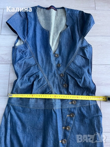 ЧИСТО НОВА Дънкова рокля, снимка 4 - Рокли - 52559676