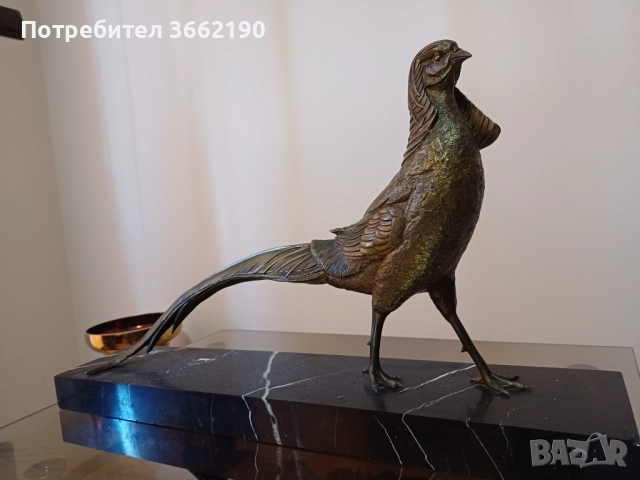 Бронзов фазан, снимка 2 - Декорация за дома - 52514230
