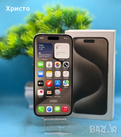 Apple iPhone 15 Pro, 128GB, 5G, Natural Titanium  , снимка 2 - Apple iPhone - 52808871