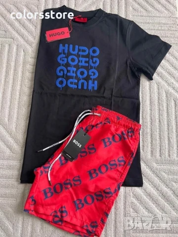 Тениска и шорти Hugo Boss/IM278s, снимка 3 - Спортни дрехи, екипи - 51080729