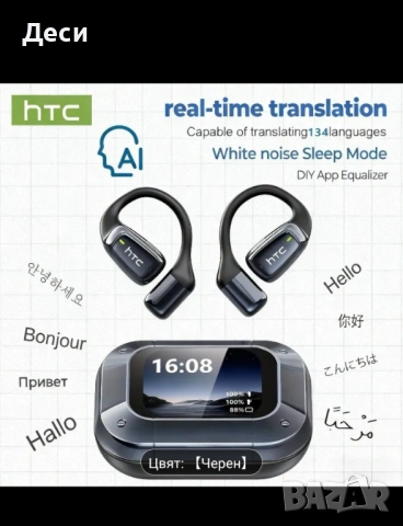 Безжични слушалки с LED DISPLAY , снимка 2 - Слушалки и портативни колонки - 53638285