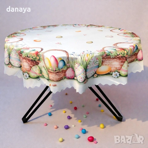 6411 Покривка за кръгла маса Великден, Ø150 см