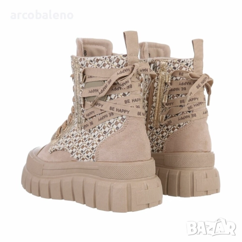 Дамски боти с връзки, 4цвята , снимка 4 - Дамски боти - 44500925