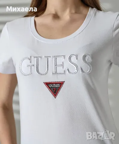 Памучни дамски тениски Guess - два цвята -  45 лв., снимка 1 - Тениски - 48927628