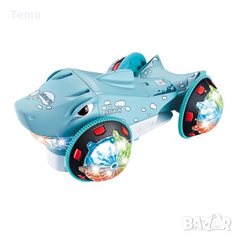 Детска музикална кола - акула със светещи гуми, снимка 4 - Музикални играчки - 45700008
