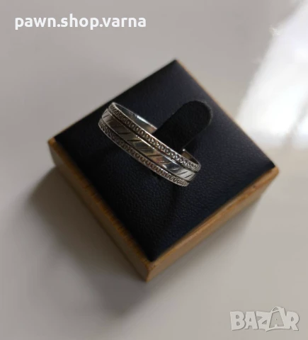 Ново сребърно пръстенче – 925 проба, лазерно клеймо, снимка 4 - Пръстени - 51140291