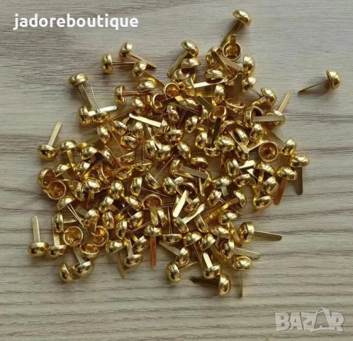 Златисти брадсове 50 броя за декорация, скрапбук албуми, картички, журнали и други
