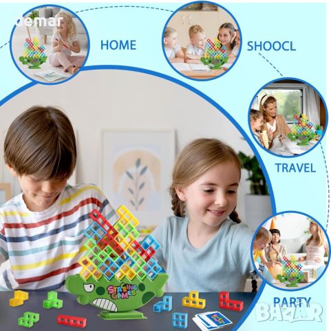 Lktvys Семейна настолна игра за балансиране със строителни блокове за деца, снимка 6 - Образователни игри - 45374723