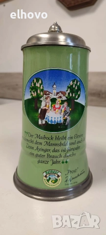 Немска керамична халба#3, снимка 2 - Антикварни и старинни предмети - 53365558