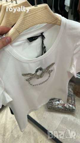 Pinko Нова Бяла Дамска Тениска Пинко 