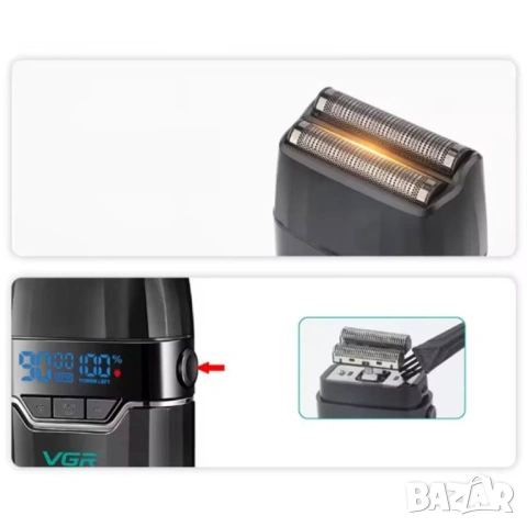 Професионална машинка за бръснене VGR V-308 с метален корпус, снимка 3 - Машинки за подстригване - 54079591