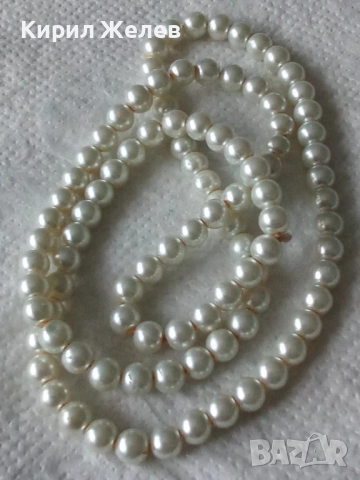 Колие с бели перли 52714, снимка 4 - Колиета, медальони, синджири - 52866320