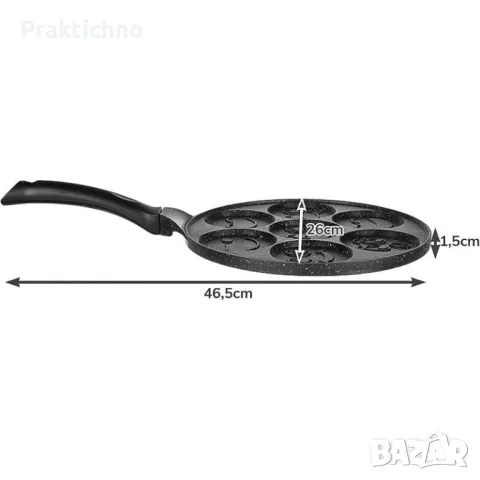 Забавен тиган за палачинки, подходящ за всички видове котлони и за индукционни, снимка 6 - Съдове за готвене - 47519487
