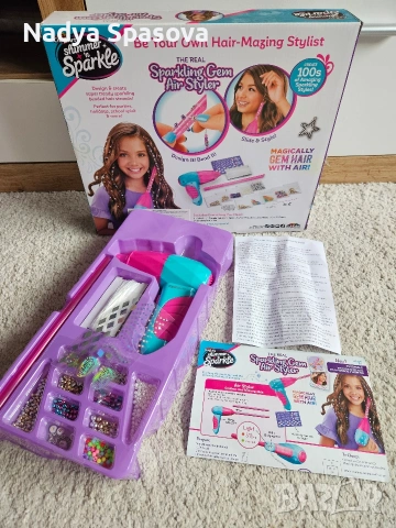 CraZArt комлект за прически Sparkling Gem Air Styler, снимка 2 - Електрически играчки - 53930022