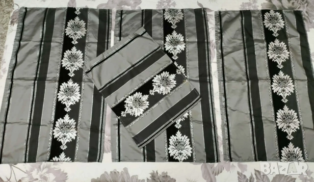 Комплект плътни завеси в сиво-черната гама, снимка 3 - Пердета и завеси - 53802754