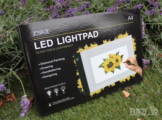 Графичен таблет/подложка за чертане, рисуване безрамкова A4  LED Brightpad