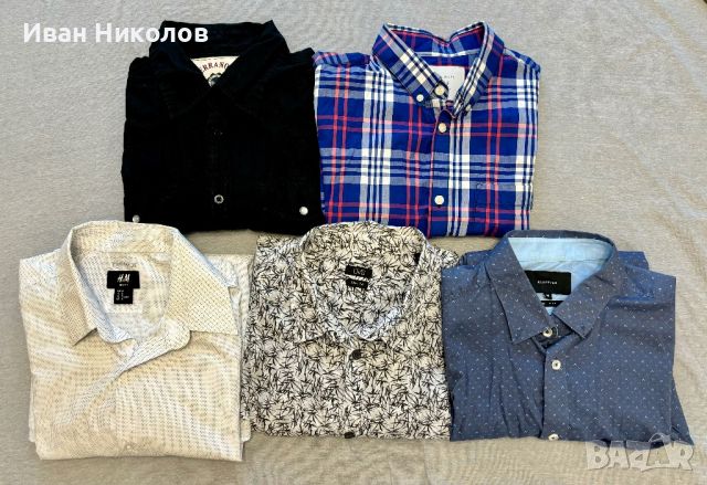 Мъжки ризи с къс ръкав: H&M, Jack&Jones, Reserved, Terranova, OVS, снимка 3 - Ризи - 46772158