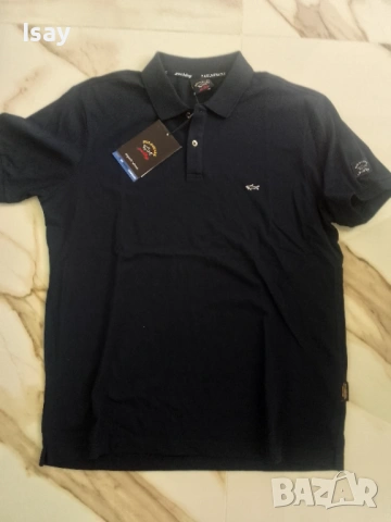 Мъжка тениска Паул Шарк 2ХЛ последен размер в тъмно син цвят , снимка 5 - Тениски - 54192976