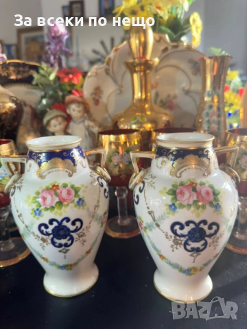 Noritake Japan  Circa 1908 - невероятно красиви две  японски вази с две ръкохватки Код P1873, снимка 10 - Вази - 53310986