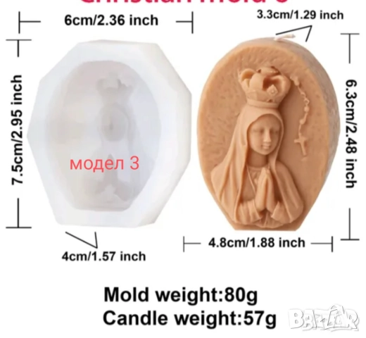 Молд Богородица четири вида , снимка 5 - Форми - 48605592