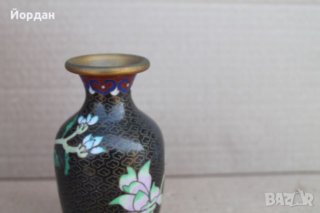 Китайска ваза ''Клоизоне'', снимка 6 - Вази - 46389019