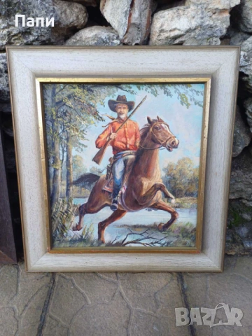 Лот от три картини-"Дивият запад"., снимка 6 - Антикварни и старинни предмети - 53268493