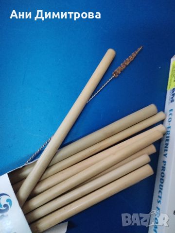 100 бр. бамбукови сламки за многократна употреба 