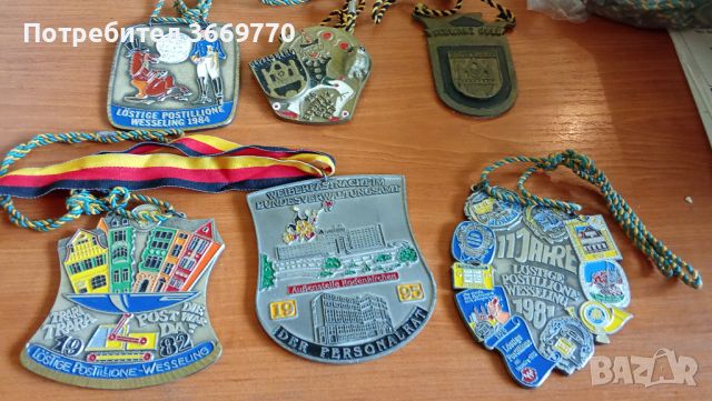 Лот от 6 германски винтидж плакети и медали, снимка 1 - Антикварни и старинни предмети - 45478746