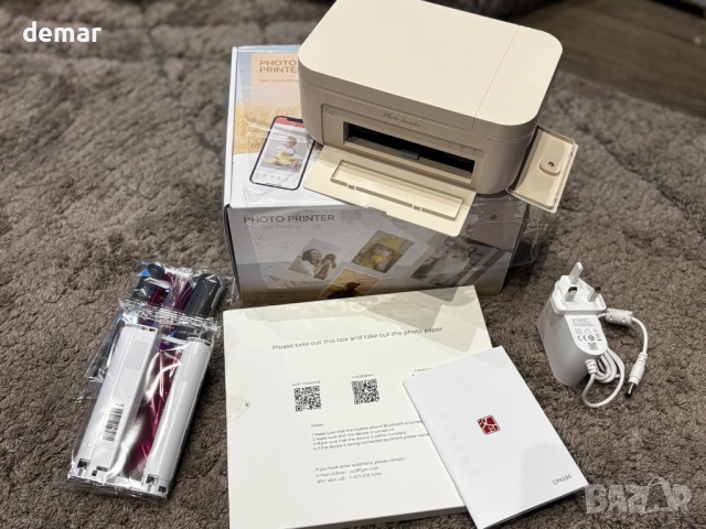 iDPRT фото принтер 4x6 с WiFi, 108 листа и 2 касети, термосублимация, снимка 10 - Принтери, копири, скенери - 54014444